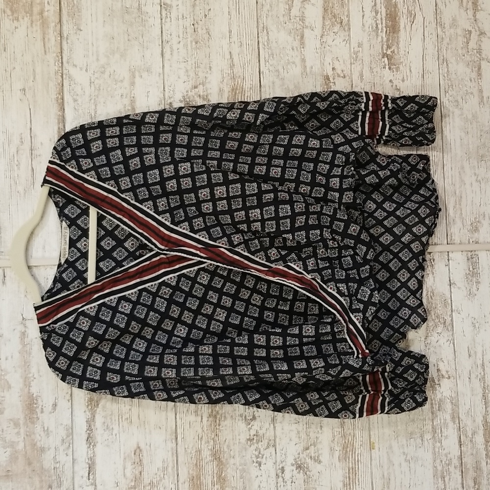 Navy Patterned Top - image 1